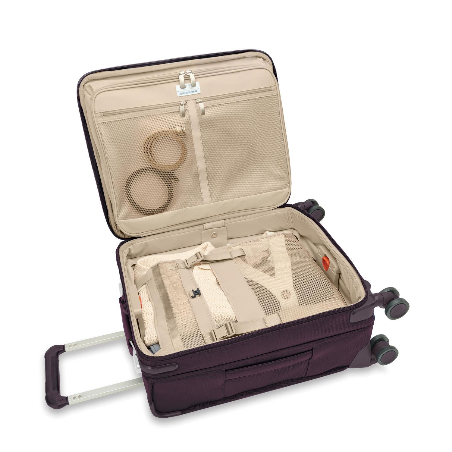 Global 21" Expandable Carry-On Luggage with Spinner Wheels