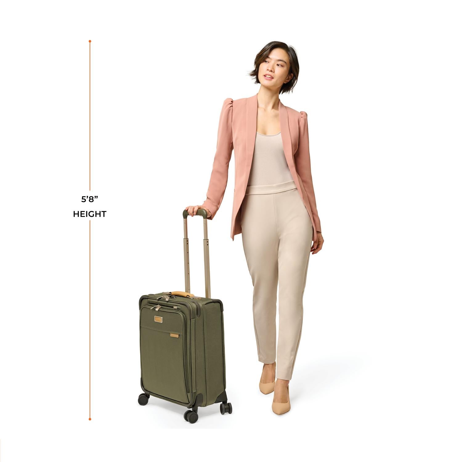 Global 21" Expandable Carry-On Luggage with Spinner Wheels