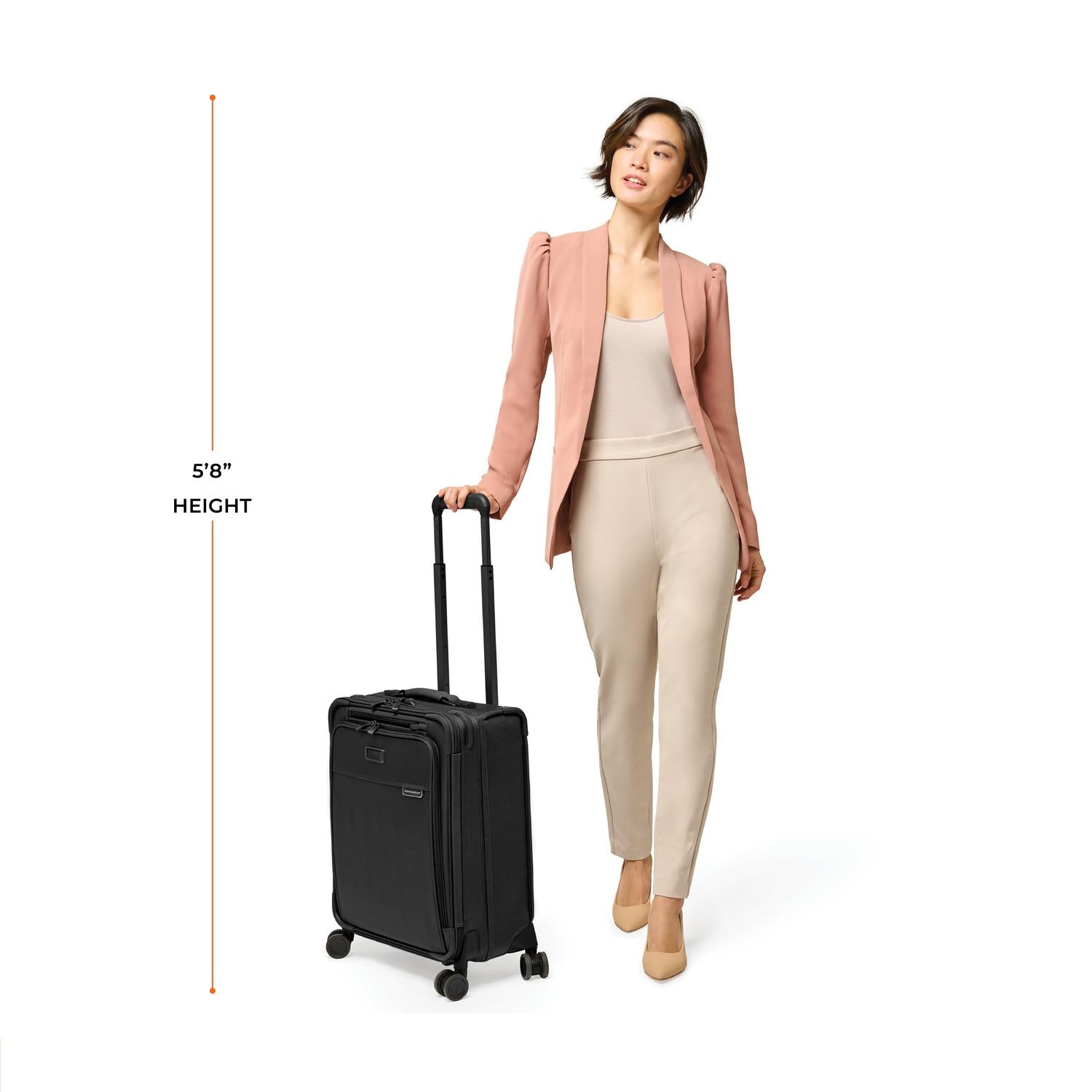 Global 21" Expandable Carry-On Luggage with Spinner Wheels