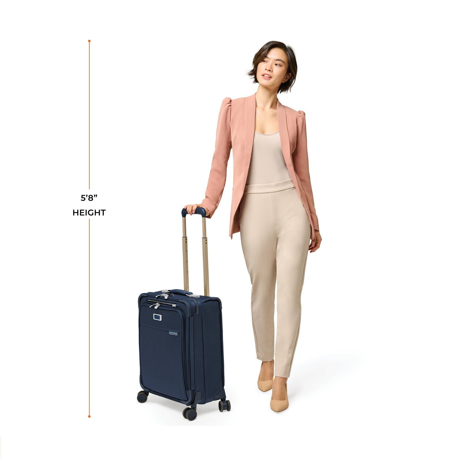 Global 21" Expandable Carry-On Luggage with Spinner Wheels